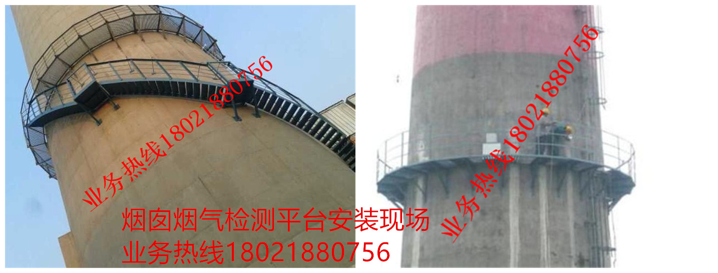 煙囪煙氣檢測平臺安裝現場2